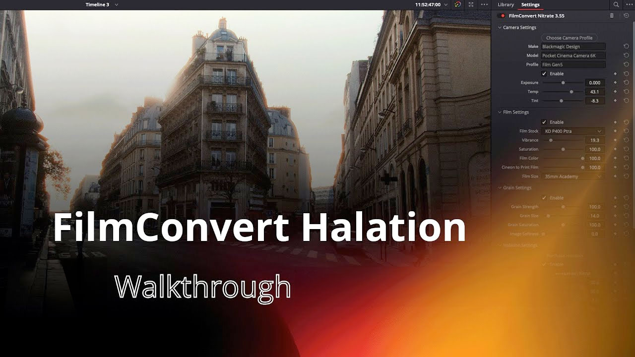 filmconvert halation tutorial