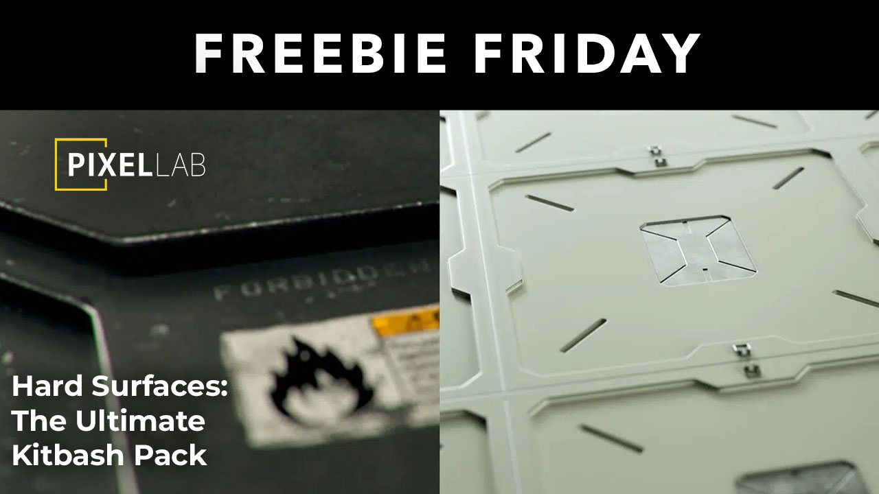 Freebie: Hard Surfaces: The Ultimate Kitbash Pack from Pixel Lab